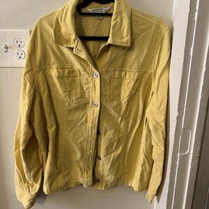 Yellow Corduroy Shirt Jacket